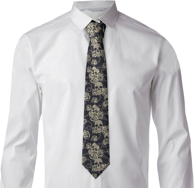 Yilad Tie for Men and Boy Novelty Fun Full Print Men's Necktie Skinny Fashion Narrow Wide - Image 5